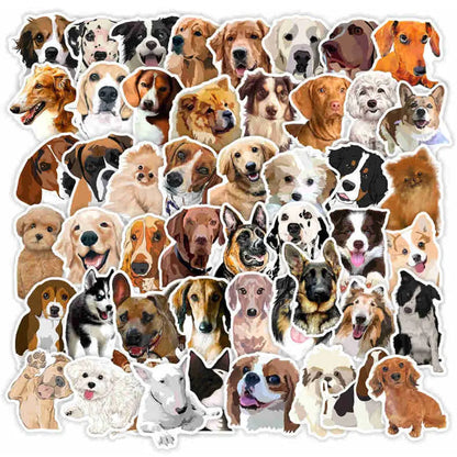 Cute Dog Cartoon Sticker Set